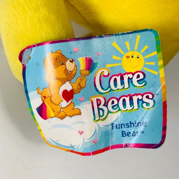 Vintage Care Bear Y2K 2004 Funshine Yellow Sunshine 13” Plush Stuffed Animal Tag - Picture 8 of 12